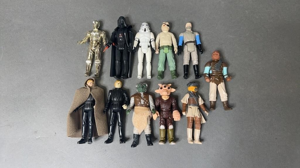 11pc 1977-83 Star Wars Action Figures w/ Complete