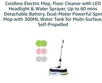 Cordless Electric Mop, Floor Cleaner with LED