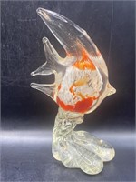 Murano Style Art Glass Paperweight 6.5”