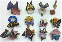 FRANKLIN MINT PORCELAIN BUTTERFLY COLLECTION
