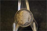 1938 Iraq 20 Fils Silver Coin