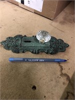 4 ornate cast decorative faux door knobs coat
