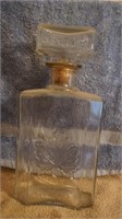 Vintage Maple Leaf Glass Decanter