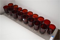 (17) France Ruby Red  Luminarc  Stemware/Glasses