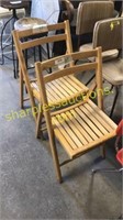 Two folding chairs
