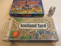 Lot de 2 jeux de société Monopoly et Scotland Yard