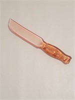 Vintage Pink Depression Glass Cake Knife