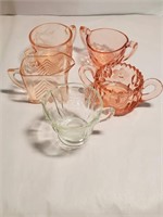 Assorted Glass Cream and Sugar Dishes