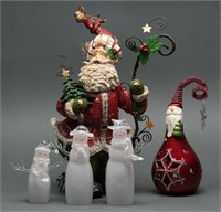 Christmas Display Figures, Santa, Snowmen+