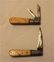 2 Straight Russell Barlow Knives, 2 Bladed (one