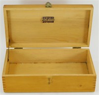 Vintage Hinged Wooden Box - 9 ¾” x 5 ¼” x 3”,