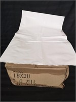 New 250 white plastic bags 18x28in, 5mil.