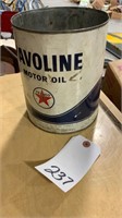 Empty Gallon Can Havoline Texaco Oil Can