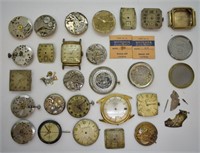 29 pcs. Antique Watch Movements, Parts