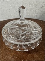5" Footed Crystal Candy Dish with Lid