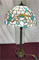 Stained-Glass Lamp, Beautiful**** Some Damage