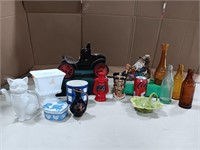 Decorations,  decanters,  vases, misc