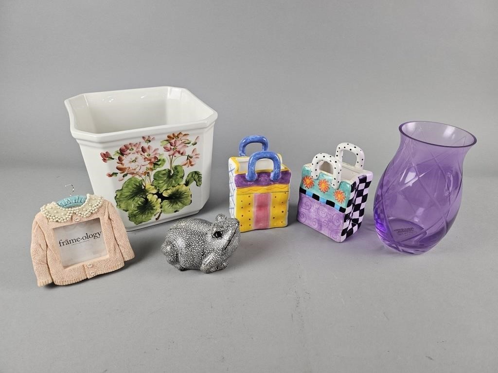 Vtg Ceramic Shopping Bags & More!