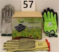 Seed Tray and Gardening Gloves
