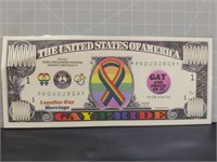 Gay pride banknote