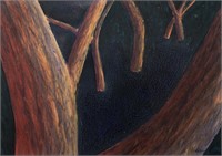 Kesler Woodward 'Arboretum Series #8' Pastel on Pa