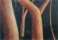 Kesler Woodward 'Arboretum Series #9' Pastel on Pa