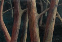 Kesler Woodward 'Arboretum Series #4' Pastel on Pa