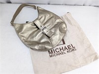 Michael Kors Gold Metallic Leather Boho Handbag