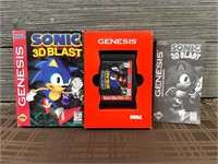 Sega Genesis Game Sonic 3D Blast W/ Box