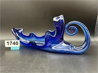 Pretty Cobalt Stretch Art Glass Sooner Glass