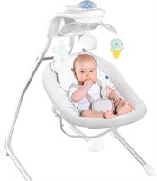 Electric Baby Swing w/ 4 Swing Speeds/Vibrations