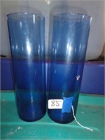 2 Blue Vases (11")