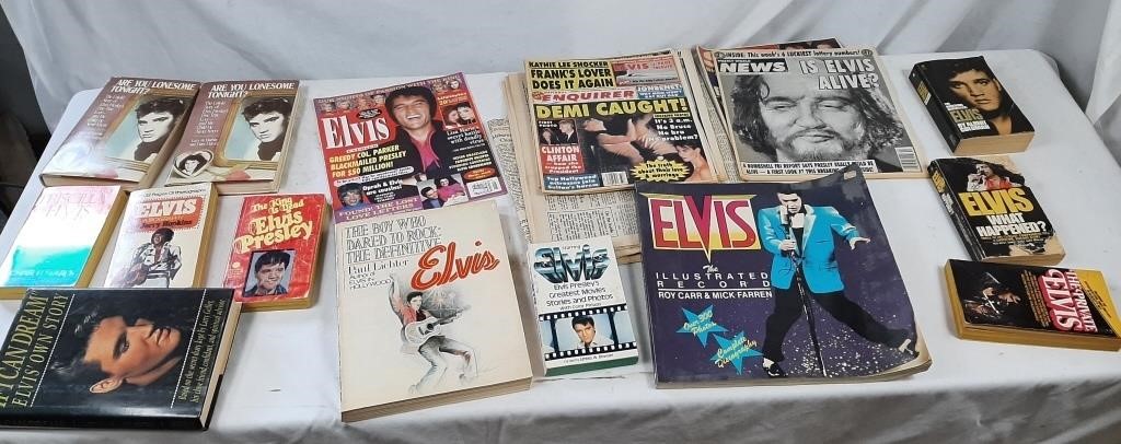 Elvis Presley newspapers and books