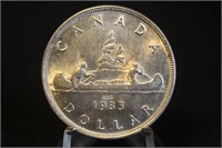 1935 Uncirculated Canada Silver Dollar
