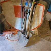 hand tools- shovels, picks