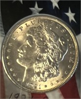 1821-P Morgan Silver Dollar MS63 Off Set REV