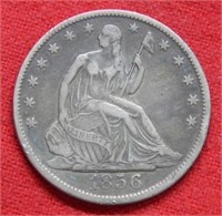 1856 O Seated Liberty Silver Half Dollar No Motto