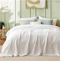 Bedsure Cooling Cotton Waffle Queen Size Blanket