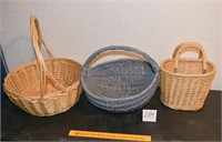 Group lot of 3 Baskets