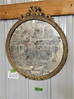 Vintage Round Mirror 24" Diameter