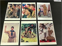 Lot of 6 Norman Rockwell vintage post cards