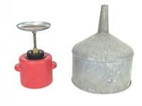 Eagle Plunger Safety Solvent Can & Galv Funnel