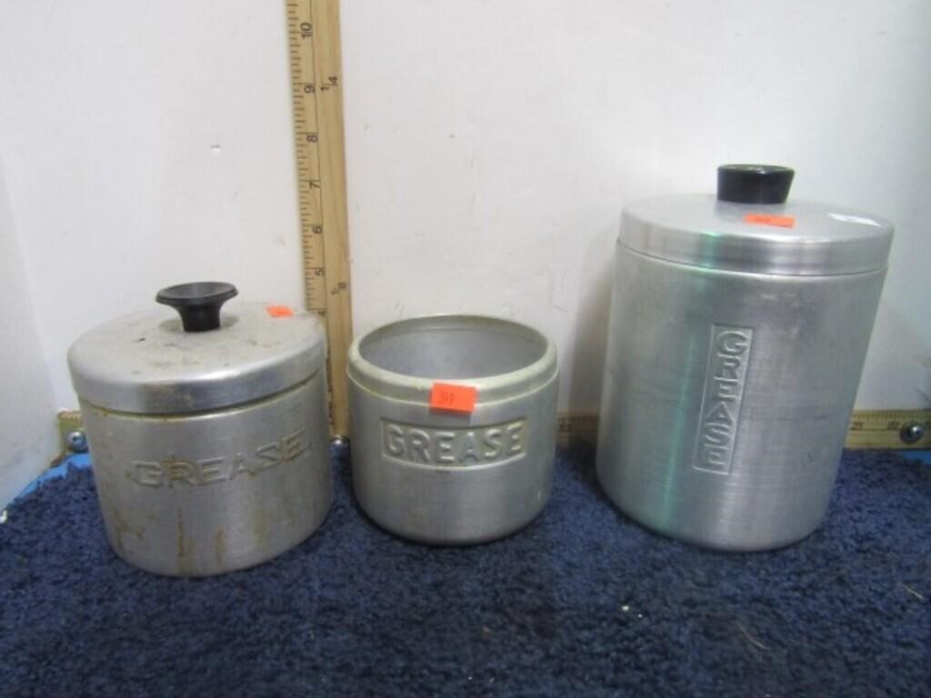 VINTAGE CANISTERS - LESS ONE LID