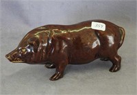 RW brown glaze 6 1/2" pig
