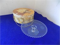 Cornflower Cake Plate in Decorative Box