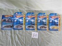 5 Hot Wheels Cars (New in Package)