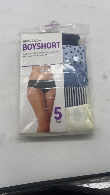 size 8 pack of 5 boy shorts underwear