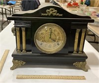 Wooden Mantel Clock-No key