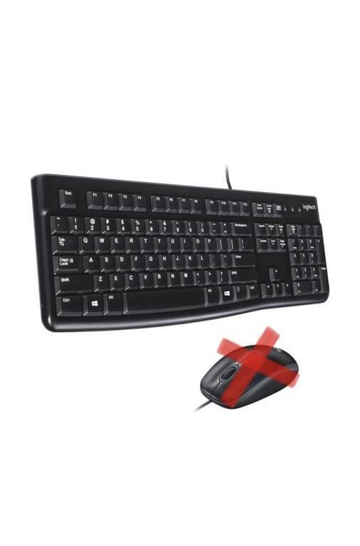 LOGITECH MK120 WIRED KEYBOARD FOR WINDOWS, BLACK