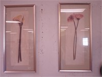 Two prints of flowers by Sandra Wampler